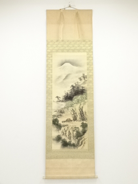JAPANESE HANGING SCROLL / HAND PAINTED / LANDSCAPE